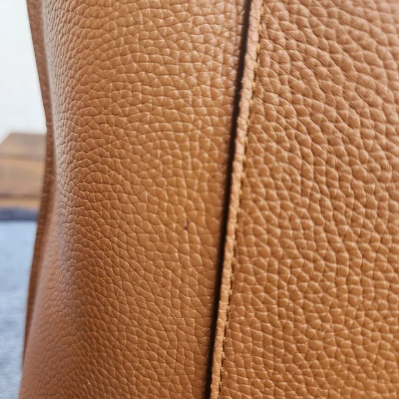 Rebecca Minkoff Tan Leather Tote with Gold Accent - Picture 8 of 16